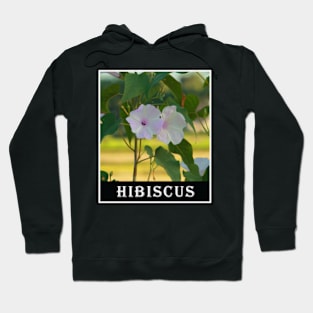 White Hibiscus Floral Photography Hoodie